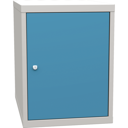 Basic workshop container with 1 door and 2 shelves (Welded Worktable Sets)