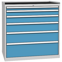 Workshop drawer cabinet for tools – 6 drawers