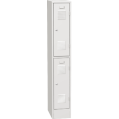Horizontálně dělená kovová šatní skříň