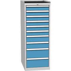 Workshop drawer cabinet for tools – 10 drawers