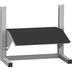Height-adjustable and foldable footrest