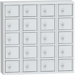 Steel box locker - 20 compartments