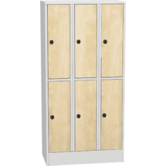 Triple-tier laminate steel locker