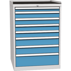 Workshop drawer cabinet for tools – 8 drawers