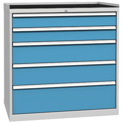 Workshop drawer cabinet for tools – 5 drawers