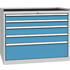 Workshop drawer cabinet for tools – 5 drawers