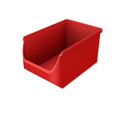 Plastový zásobník červený PB3