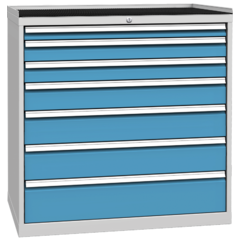 Workshop drawer cabinet for tools – 7 drawers