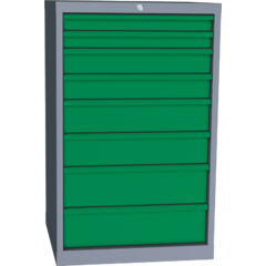 Werkzeugschubladenschrank der Serie Economy, 8 Schubladen