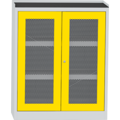 Niedriger Chemikalienschrank mit Lüftungstüren, zweiflügelig