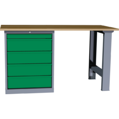 Werkbank-Set der Serie Economy SET_EPS_11 (25 mm Buchenarbeitsplatte)