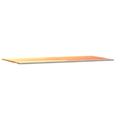 Beech board 25 mm sheet metal front edge FeZn