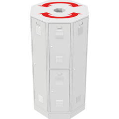 Rotary nest of lockers