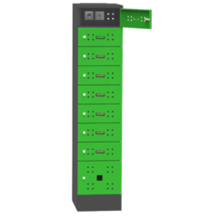 Ladeschrank für mobile Geräte mit USB-Anschlüssen (Smartphone, Tablet, Notebook)