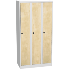 Třídvéřová šatní skříň s laminovanými dveřmi