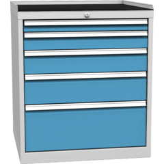 Workshop drawer cabinet for tools – 5 drawers