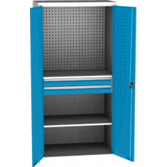 Heavy-duty SPD Universal Workshop Cabinet w/ DVB perforation, 2 drawers, 2 shelves