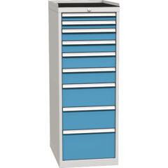 Workshop drawer cabinet for tools – 9 drawers