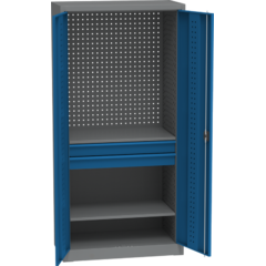Universal Workshop Cabinet w/ DVB perforation, 2 drawers, 2 shelves