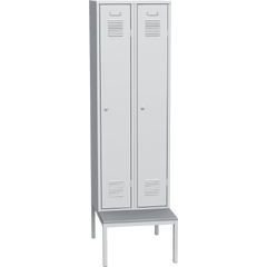 Metal locker with bech SAL_32_A
