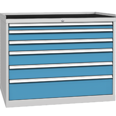 Workshop drawer cabinet for tools – 6 drawers