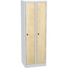 Dvoudvéřová šatní skříň s laminovanými dveřmi