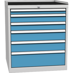 Workshop drawer cabinet for tools – 6 drawers