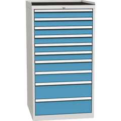 Workshop drawer cabinet for tools – 10 drawers