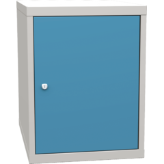 Basic workshop container with 1 door and 2 shelves (Welded Worktable Sets)